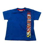 Guess T-Shirt Girocollo Tinta Unita con Stampa per Neonato N1YI03K8HM0 COBALTO GUESS 