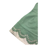 MIMISOL abito giromanica tinta unita in ecopelle Verde acqua per Bambina MFAB672 VERDE ACQUA MIMISOL 