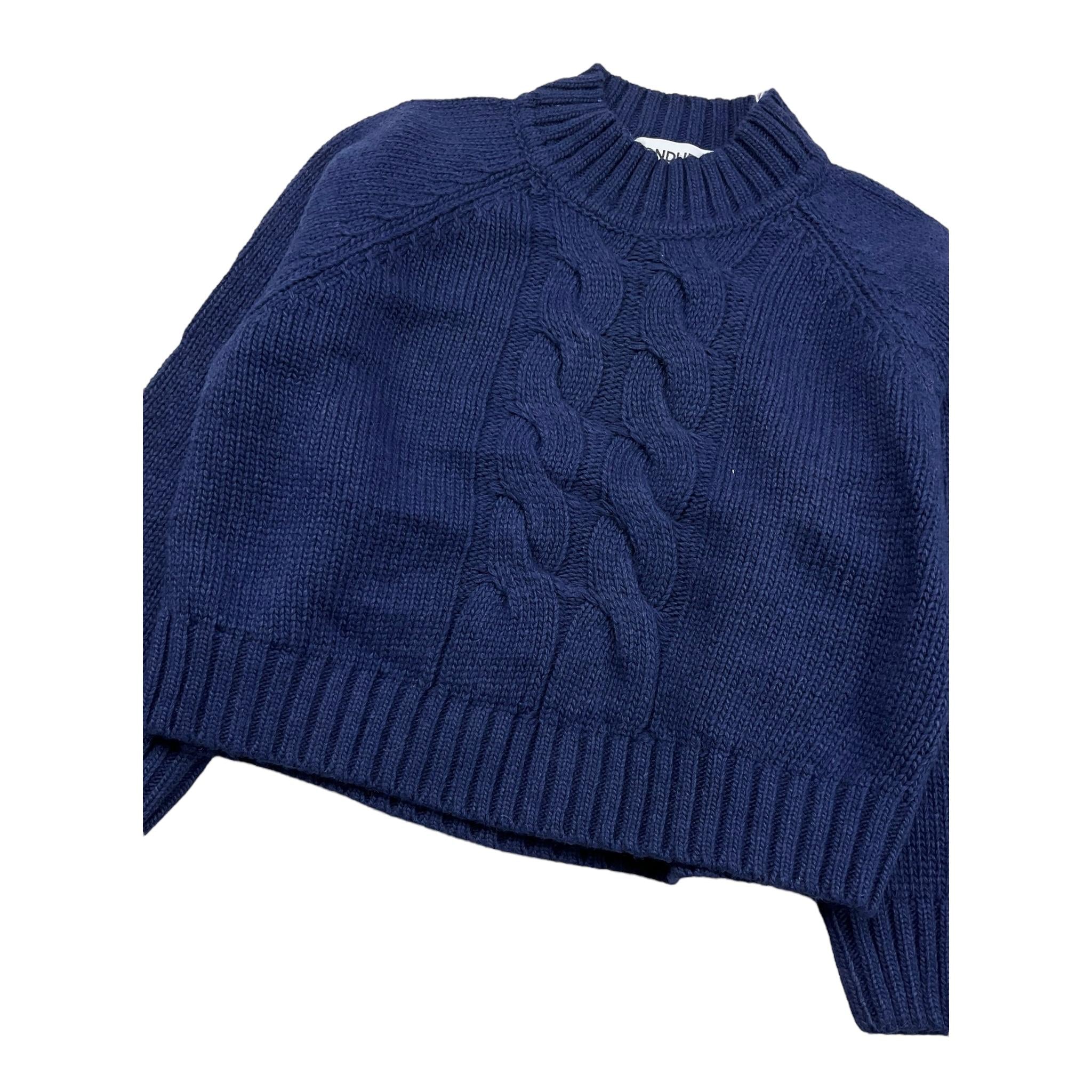 DONDUP maglia tinta unita mezzo collo Blu per Bambina DMMA001 BLU DONDUP 