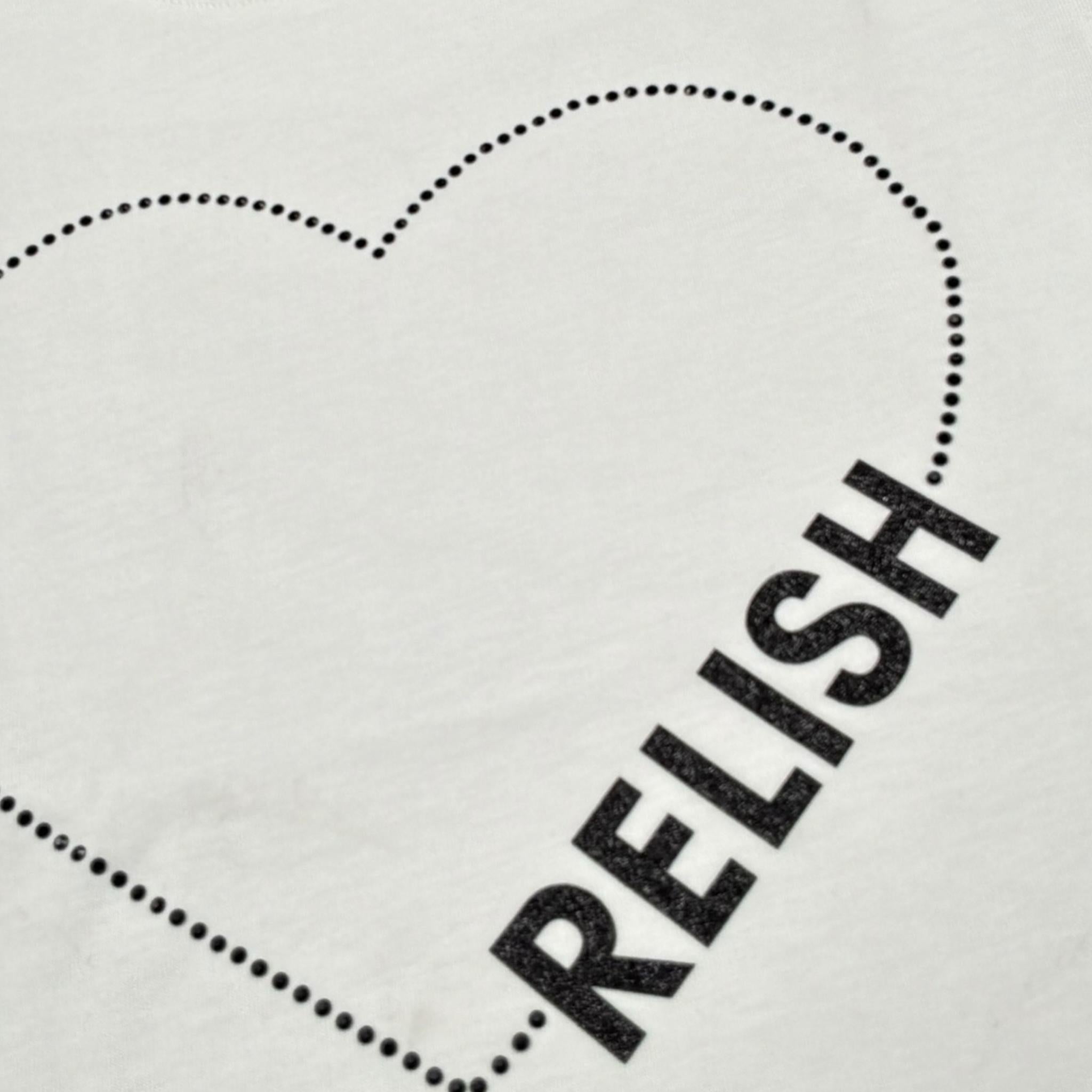 Relish T-Shirt Girocollo Tinta Unita con Stampa per Bambina RGP2301033007 BIANCO RELISH 