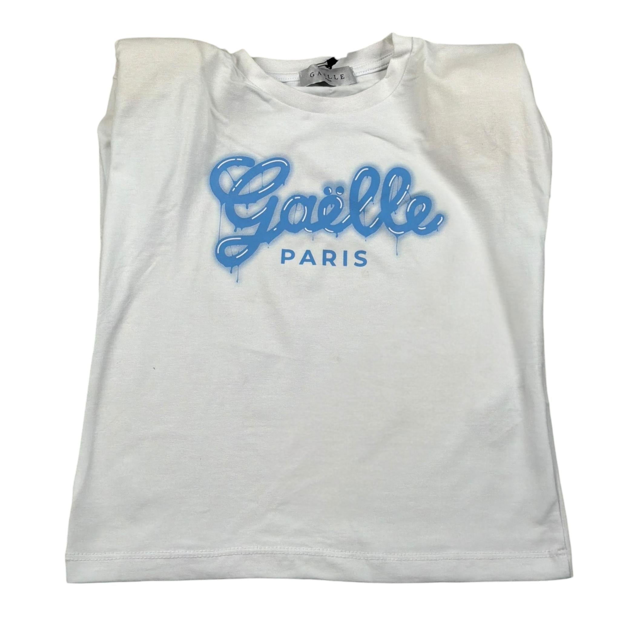 Gaelle T-Shirt Girocollo Tinta Unita con Logo per Bambina 2746MY00004 BIANCO GAELLE 