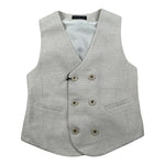 Emanuel Pris Gilet Tinta Unita con Microfantasia per Bambino EPC2088B BEIGE EMANUEL PRIS 