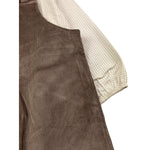 CALAMARO completo 2pz camicia-salopette bicolore Panna/marrone per Bambino 11064 PANNA/MARRONE CALAMARO 