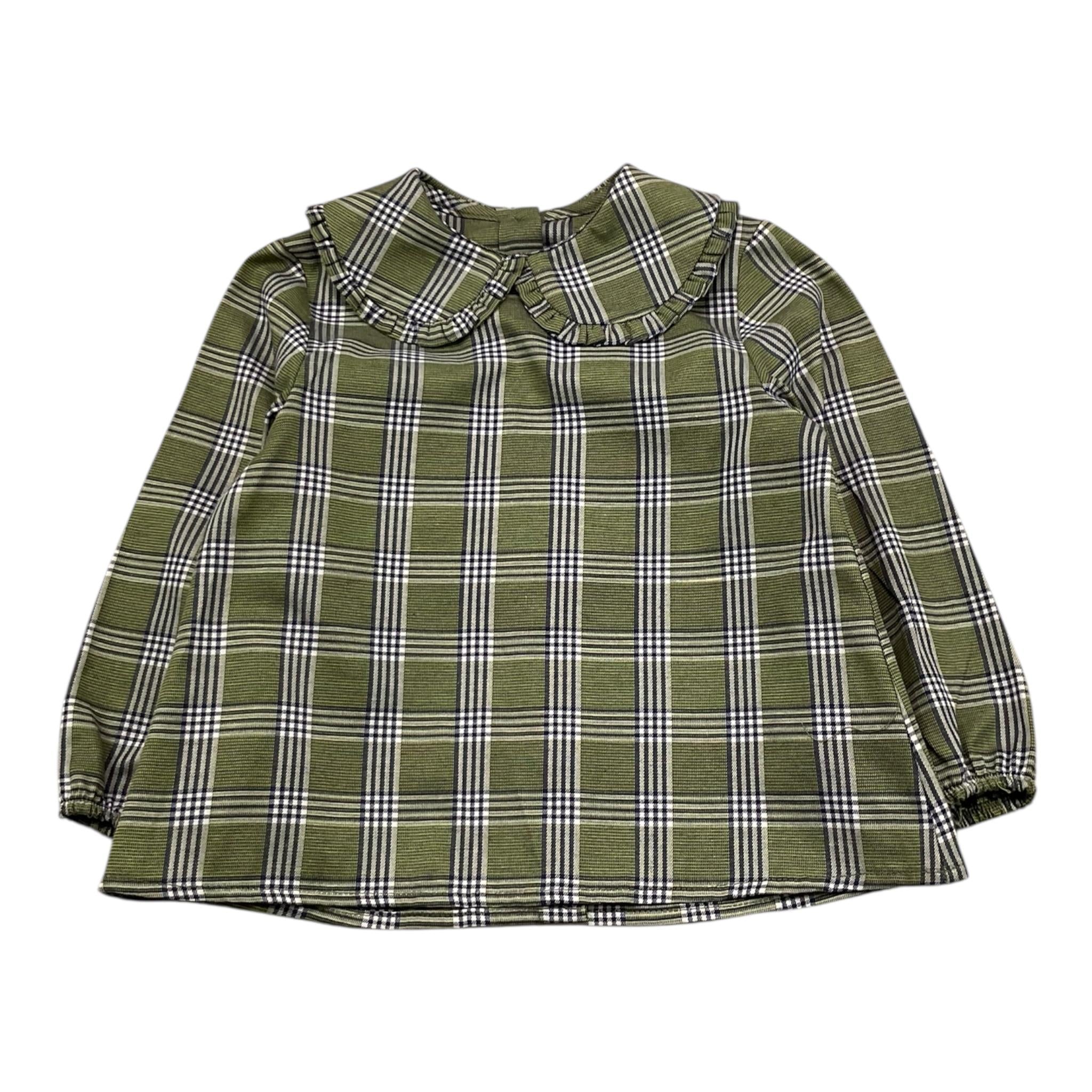 LITTLE BEAR camicia tinta unita con fantasia a righe Verde per Neonata 5241N VERDE LITTLE BEAR 
