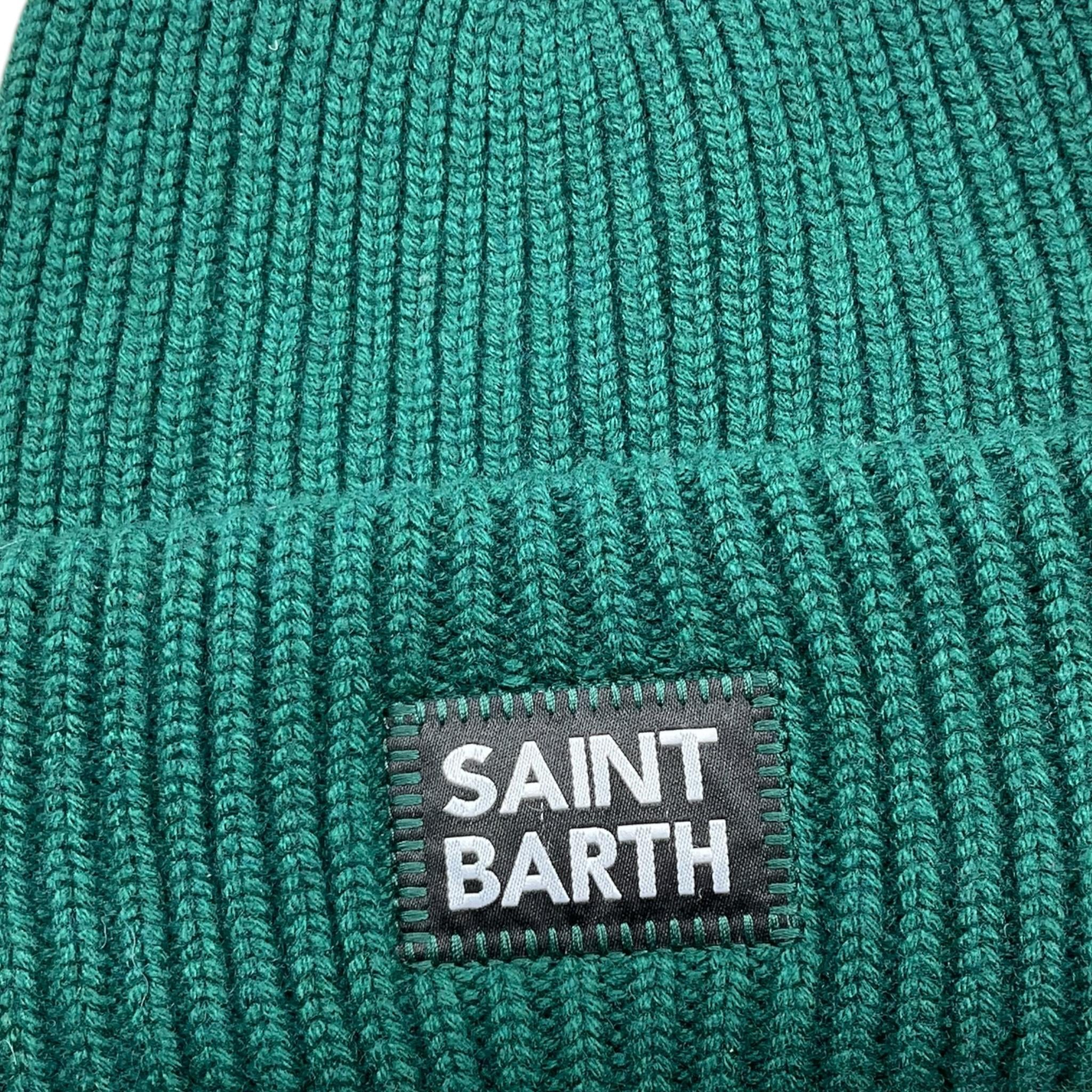SAINT BARTH cappello tinta unita con stampa Verde per Bambino BRR0001 VERDE SAINT BARTH 