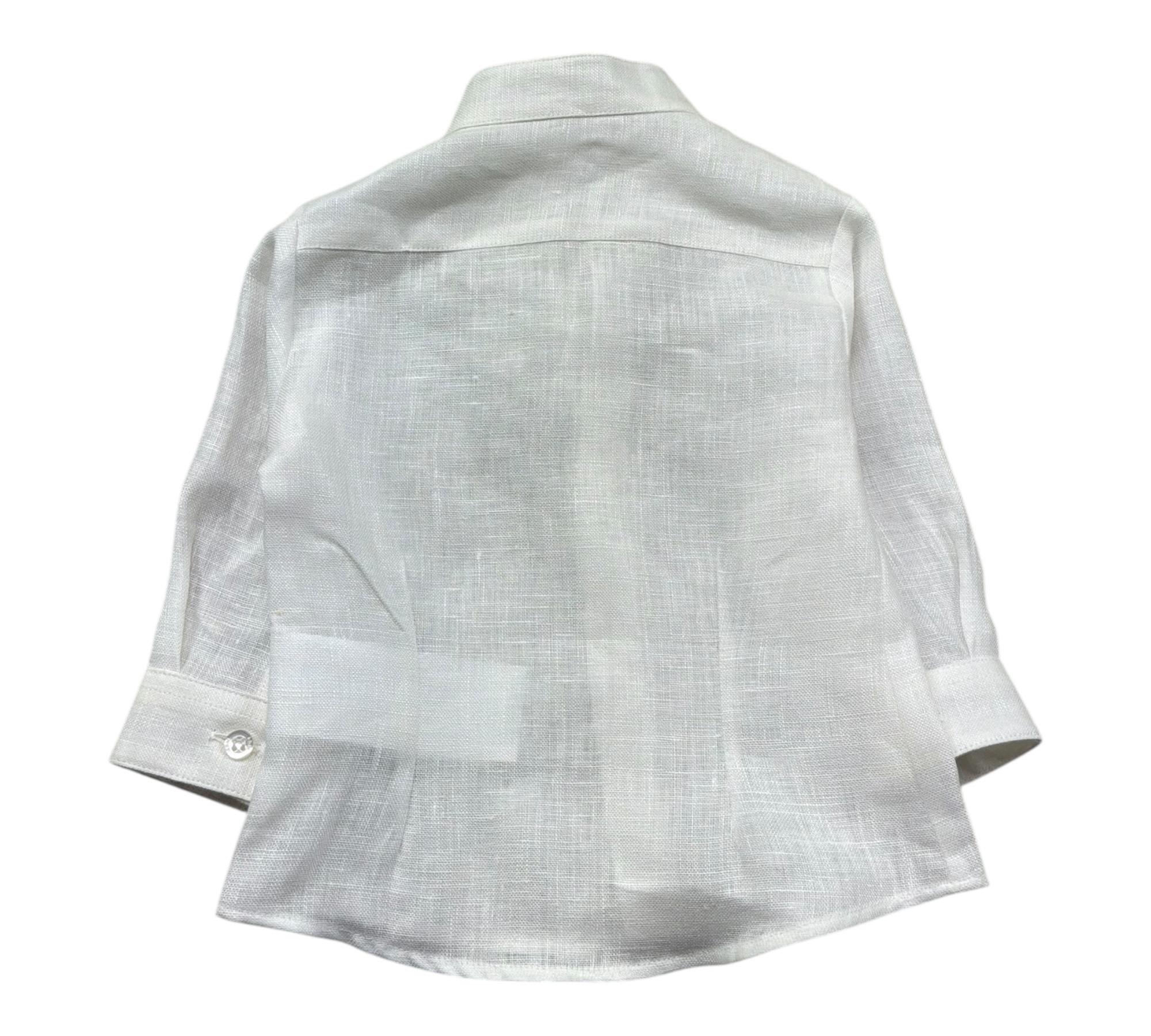 Le Bebe Camicia Manica Lunga Tinta Unita Collo Coreano per Neonato LBB5322 BIANCO LE BEBE 