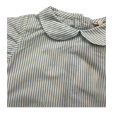 Wedoble Baby Romper Half Sleeve Striped Pattern White/Blue