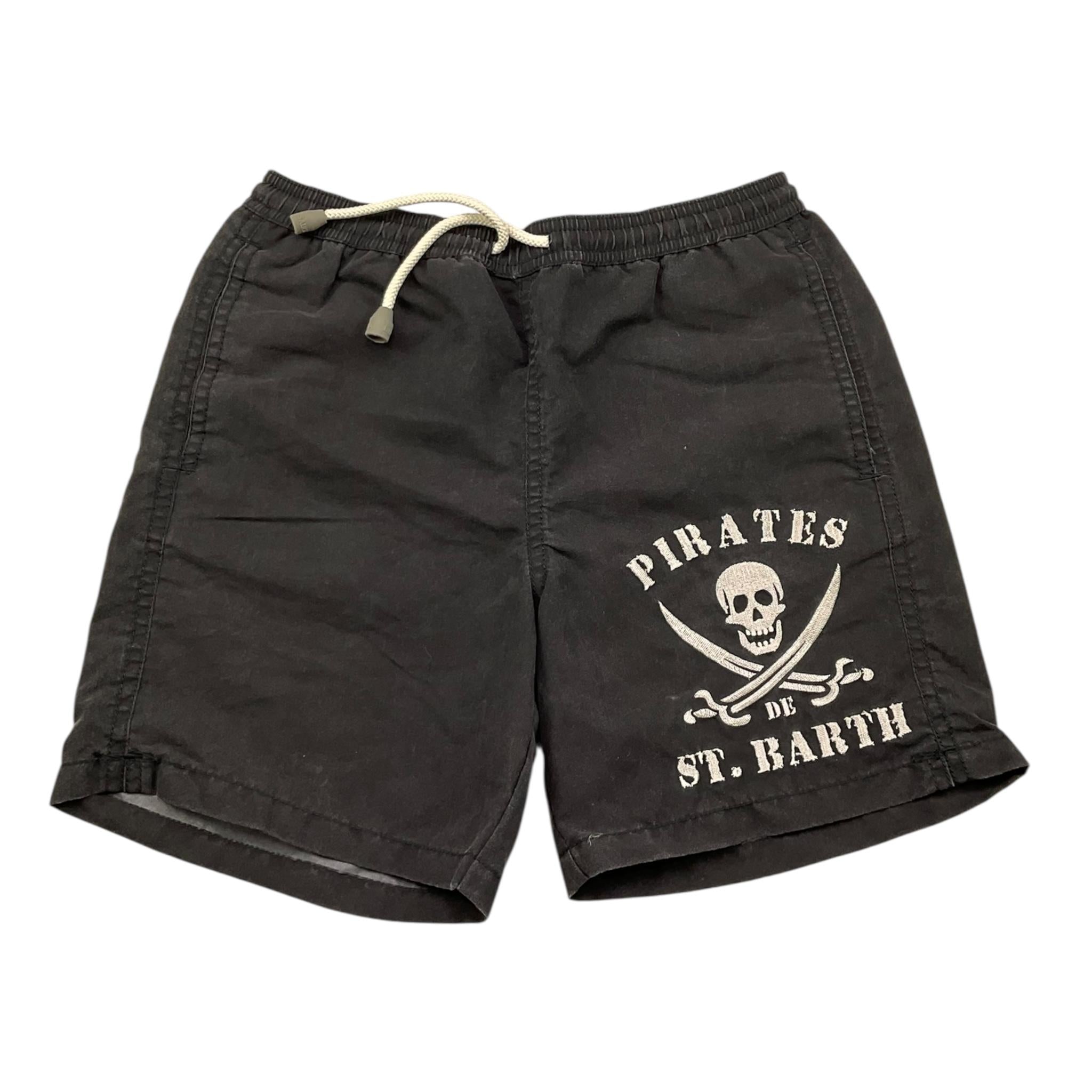 Saint Barth Costume Tinta Unita con Stampa In Contrasto per Bambino TENDER NERO SAINT BARTH 