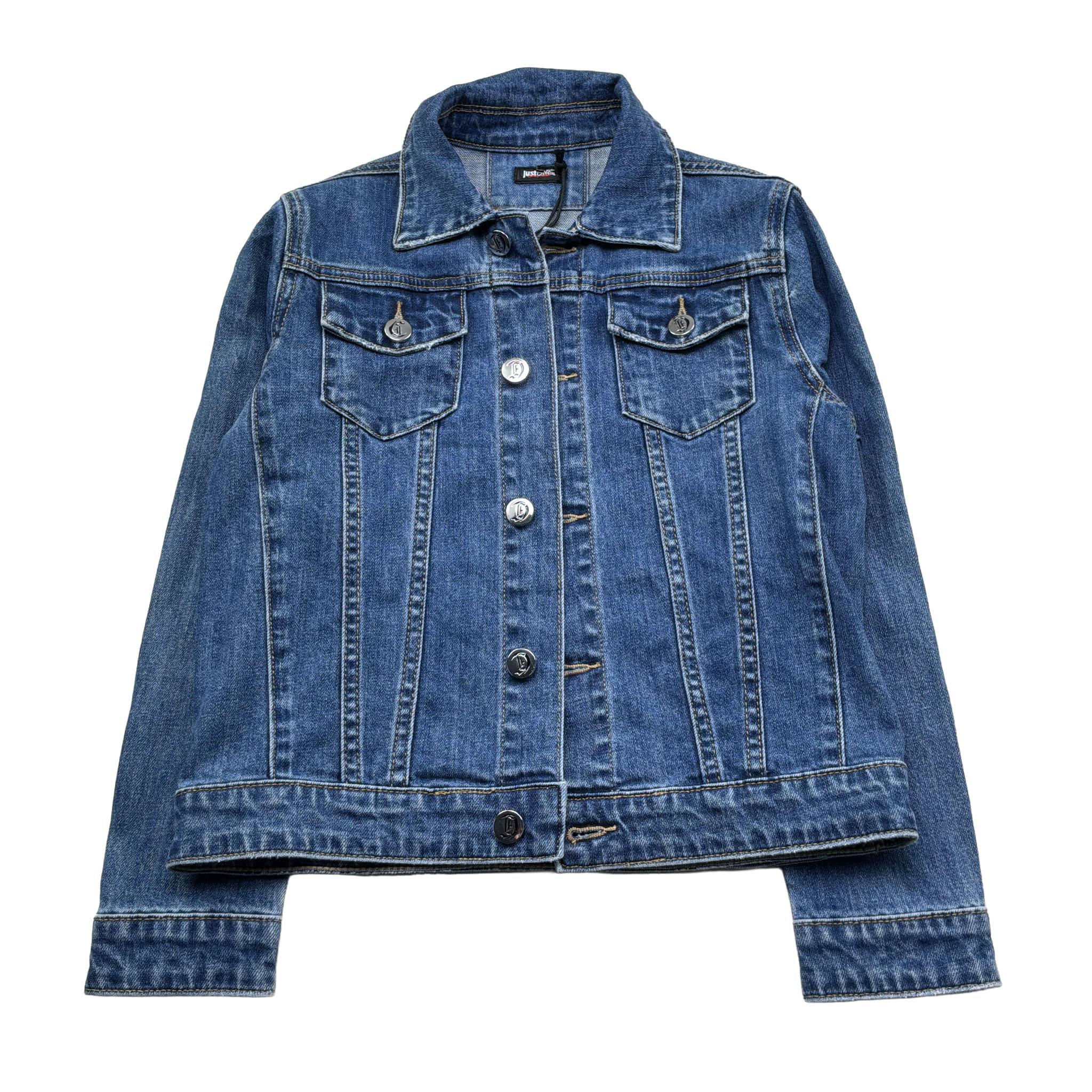 Just Cavalli Giubbino In Denim Tinta Unita per Bambino JBP26123GB BLU JUST CAVALLI 