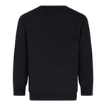 BALMAIN felpa chiusa girocollo tinta unita con logo Nero per Bambino BV4Q00 NERO BALMAIN 