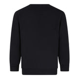 BALMAIN felpa chiusa girocollo tinta unita con logo Nero per Bambino BV4Q00 NERO BALMAIN 
