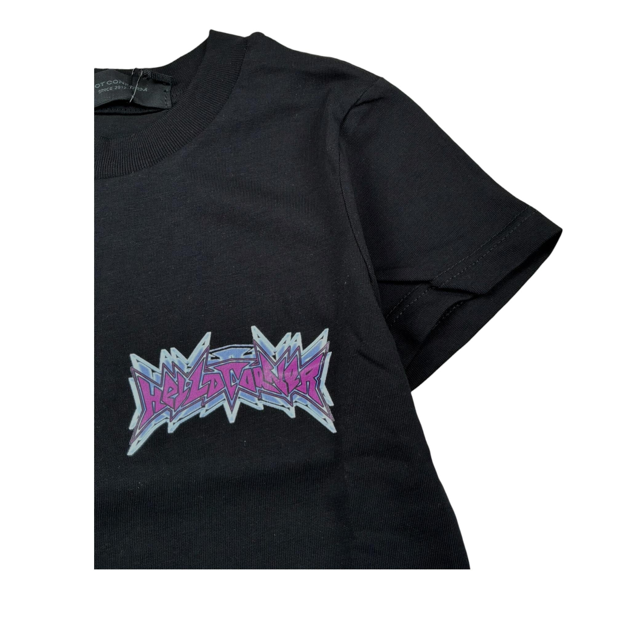 Do Not Conform T-Shirt Girocollo Tinta Unita con Stampa  per Bambino DTS002 NERO DO NOT CONFORM 