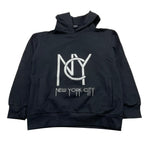 NEVER TOO felpa chiusa con cappuccio tinta unita con stampa in contrasto Nero per Bambino NT2108RXX NERO NEVER TOO 