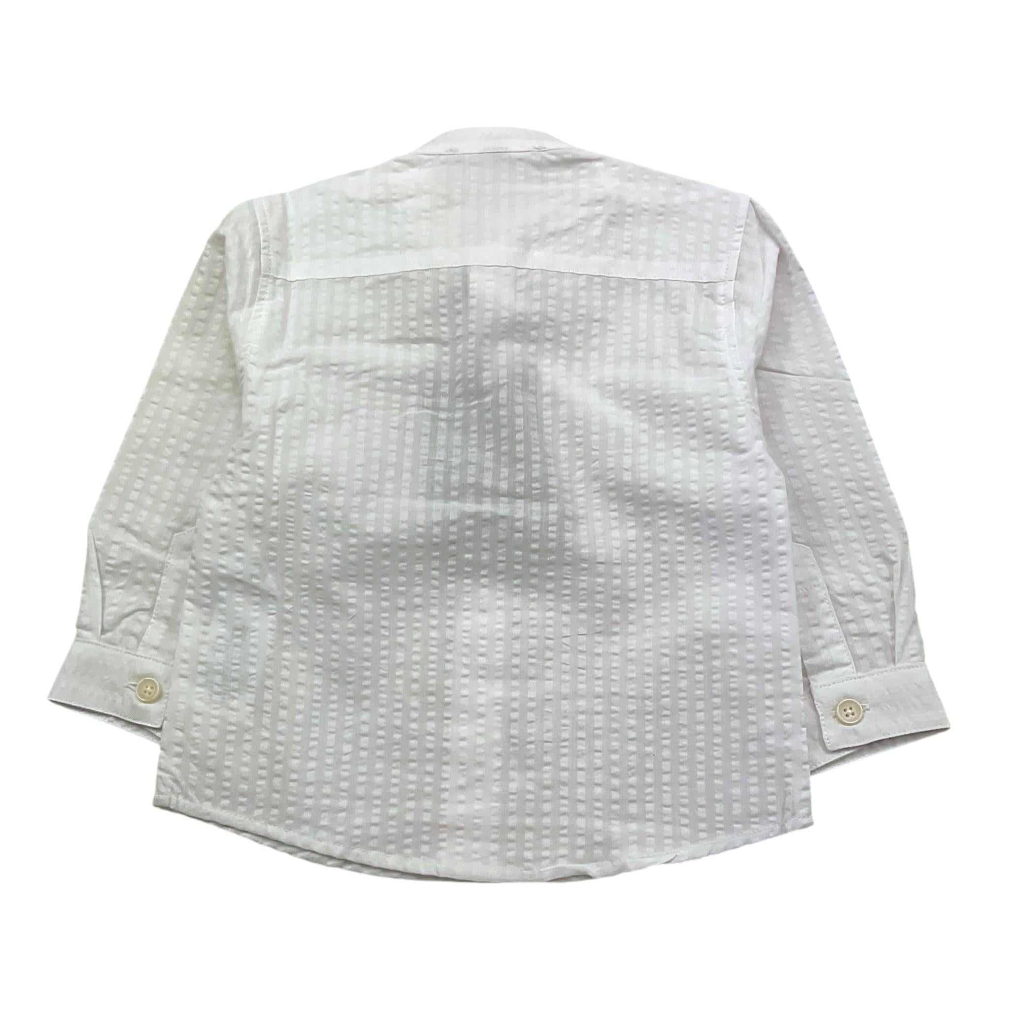 Please Camicia Manica Lunga Tinta Unita per Neonato CL28270B73 BIANCO PLEASE 