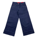 Max&amp;Co. Jeans Solid Color Palazzo Model With 5 Pockets Blue For Girls