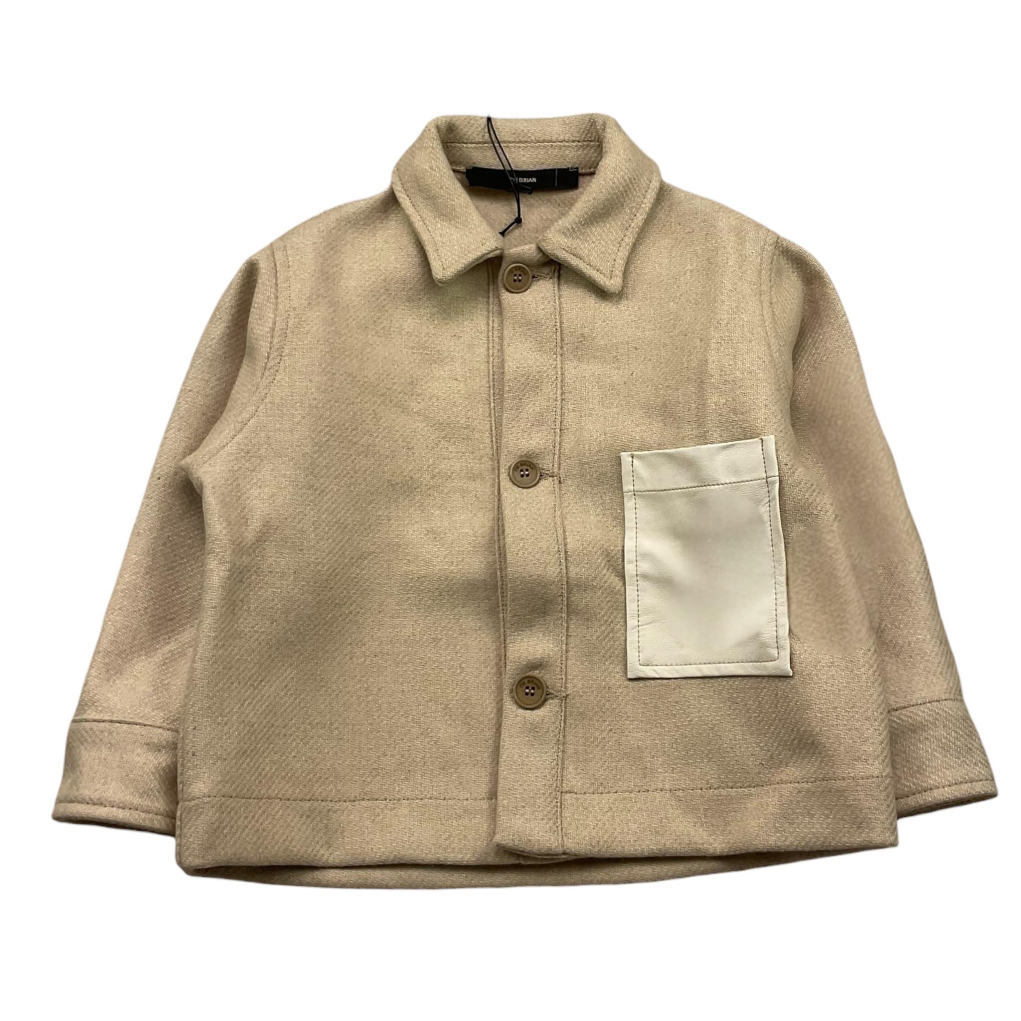 I'M BRIAN camicia manica lunga tinta unita con taschino Beige per Neonato CA3101J BEIGE I'M BRIAN 