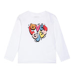 GUESS shirt girocollo tinta unita con stampa Bianco per Neonata A4YI0K6YW4X BIANCO GUESS 