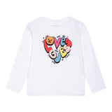 GUESS shirt girocollo tinta unita con stampa Bianco per Neonata A4YI0K6YW4X BIANCO GUESS 
