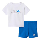 The North Face Completo 2 Pezzi Bicolore T-Shirt-Bermuda Bianco/Blu per Neonato NF0A8BA3TL4X BIANCO/BLU THE NORTH FACE 