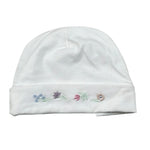Lalalu' Cappello Tinta Unita con Ricami per Neonata CAL12P BIANCO LALALU' 