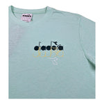 Diadora T-Shirt Girocollo Tinta Unita con Stampa per Bambino 102181707 VERDE ACQUA DIADORA 
