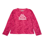 KAPPA shirt tinta unita girocollo con fantasia Fuxia per Bambina 341W6QW FUXIA KAPPA 