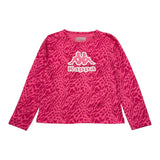 KAPPA shirt tinta unita girocollo con fantasia Fuxia per Bambina 341W6QW FUXIA KAPPA 