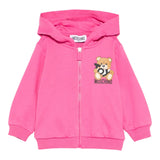 Moschino Felpa con Zip Ecappuccio Tinta Unita per Neonata MUF05XL FUXIA MOSCHINO 
