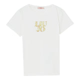 Liu Jo T-Shirt Girocollo Tinta Unita con Paillettes per Bambina GA5018XXXX PANNA LIU JO 