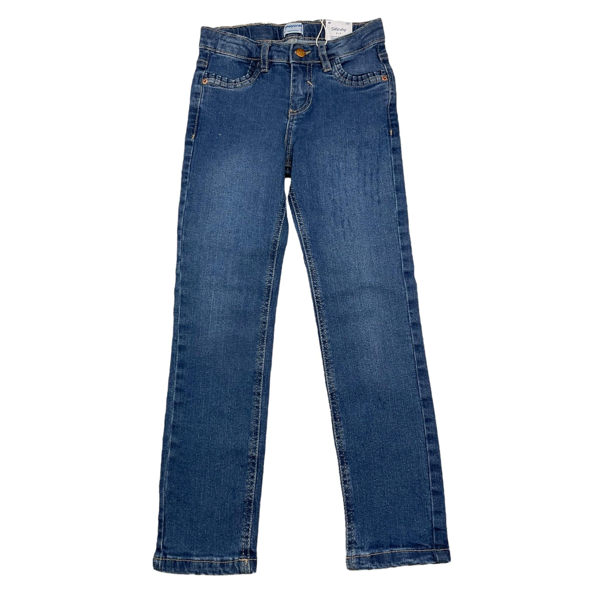 MAYORAL jeans tinta unita con girovita regolabile Blu per Bambina 527 BLU MAYORAL 