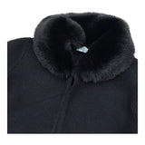 ABEL & LULA cardigan tinta unita collo pelliccia Nero per Bambina 5828 NERO ABEL & LULA 