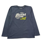 Guess Shirt Girocollo Tinta Unita con Logo per Bambino N5RI17K8HM4J PETROLIO GUESS 