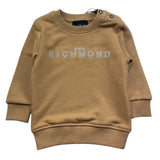 John Richmond Felpa Chiusa Girocollo Tinta Unita con Logo per Neonato RIP26001FE BEIGE JOHN RICHMOND 