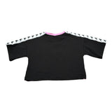 Kappa T-Shirt Girocollo tinta unita con Stampa Nero per Bambina 3746M0022 NERO KAPPA 