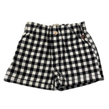 Carre'Ment Beau Short Two-Tone Check Pattern Black/White for Girls