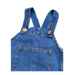 Play Up Salopette Tinta Unita In Denim per Neonato PA011AQ11504 BLU PLAY UP 