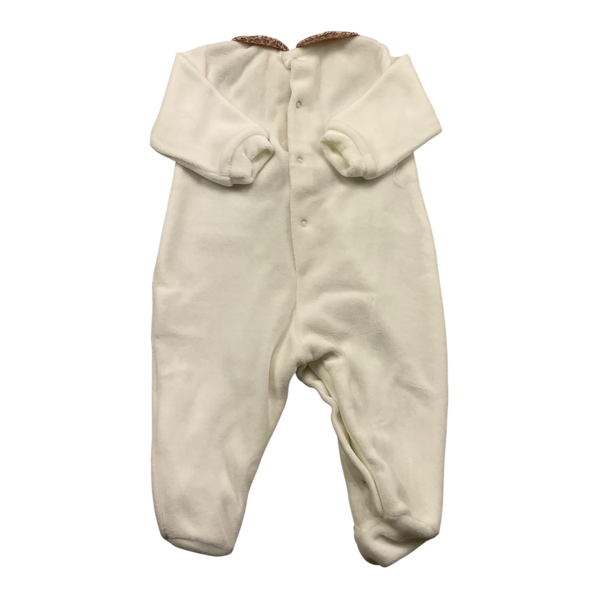 LALALU' tutina manica lunga tinta unita in ciniglia Bianco per Neonata TCL09NXX BIANCO LALALU' 