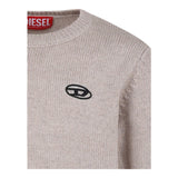 DIESEL maglia tinta unita girocollo con logo Beige per Bambino J02085X BEIGE DIESEL 