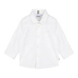 Boss Camicia Manica Lunga Tinta Unita per Neonato J51087 BIANCO BOSS 