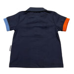 Bikkembergs Polo Mezza Manica Tinta Unita con Profili Maniche In Contrasto per Neonato BK3396 BLU BiKKEMBERGS 