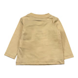 MOSCHINO shirt girocollo tinta unita con logo Beige per Neonata M9O00R BEIGE MOSCHINO 
