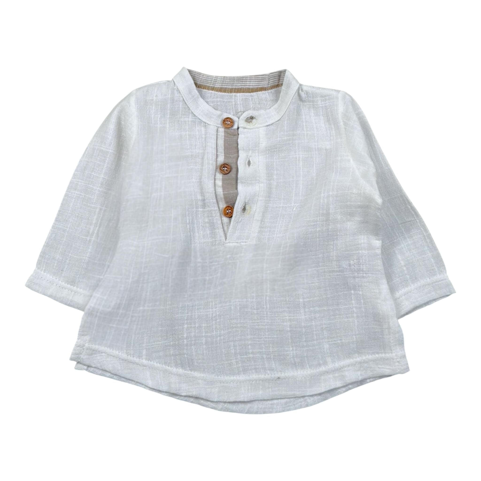 Babyvip Camicia Tinta Unita con Bottoni per Neonato T1303 BIANCO BABYVIP 