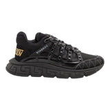 Versace Sneakers Solid Color With Black Logo Prints For Kids