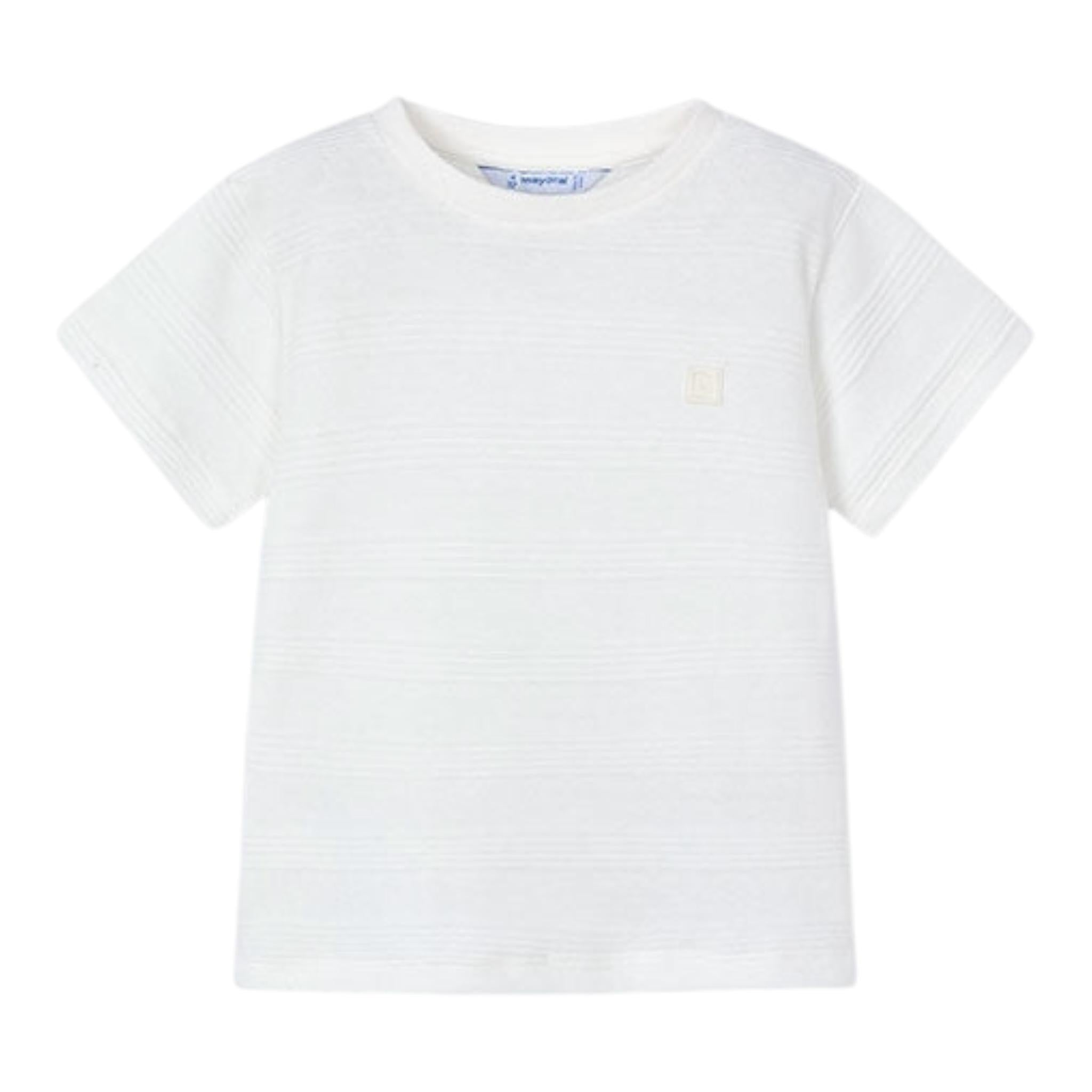 Mayoral T-Shirt In Maglia Girocollo Tinta Unita per Neonato 3028N BIANCO MAYORAL 