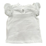 Miss Grant T-Shirt Girocollo Tinta Unita con Stampa In Contrasto per Neonata MG1336XX BIANCO MISS GRANT 