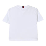 Tommy Hilfiger T-Shirt Girocollo Tinta Unita con Logo per Bambino KB0KB09601X BIANCO TOMMY HILFIGER 