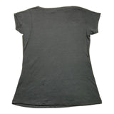 Yes Zee Solid Color Crew Neck T-Shirt With Print Black For Girls