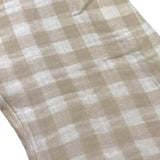 Petit Indi Tuta Intera Bicolore con Fantasia A Quadri per Bambina SS25B2115 BIANCO/BEIGE PETIT INDI 