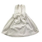 LA STUPENDERIA salopette tinta unita con fiocco Bianco per Neonata TBGN52 BIANCO LA STUPENDERIA 