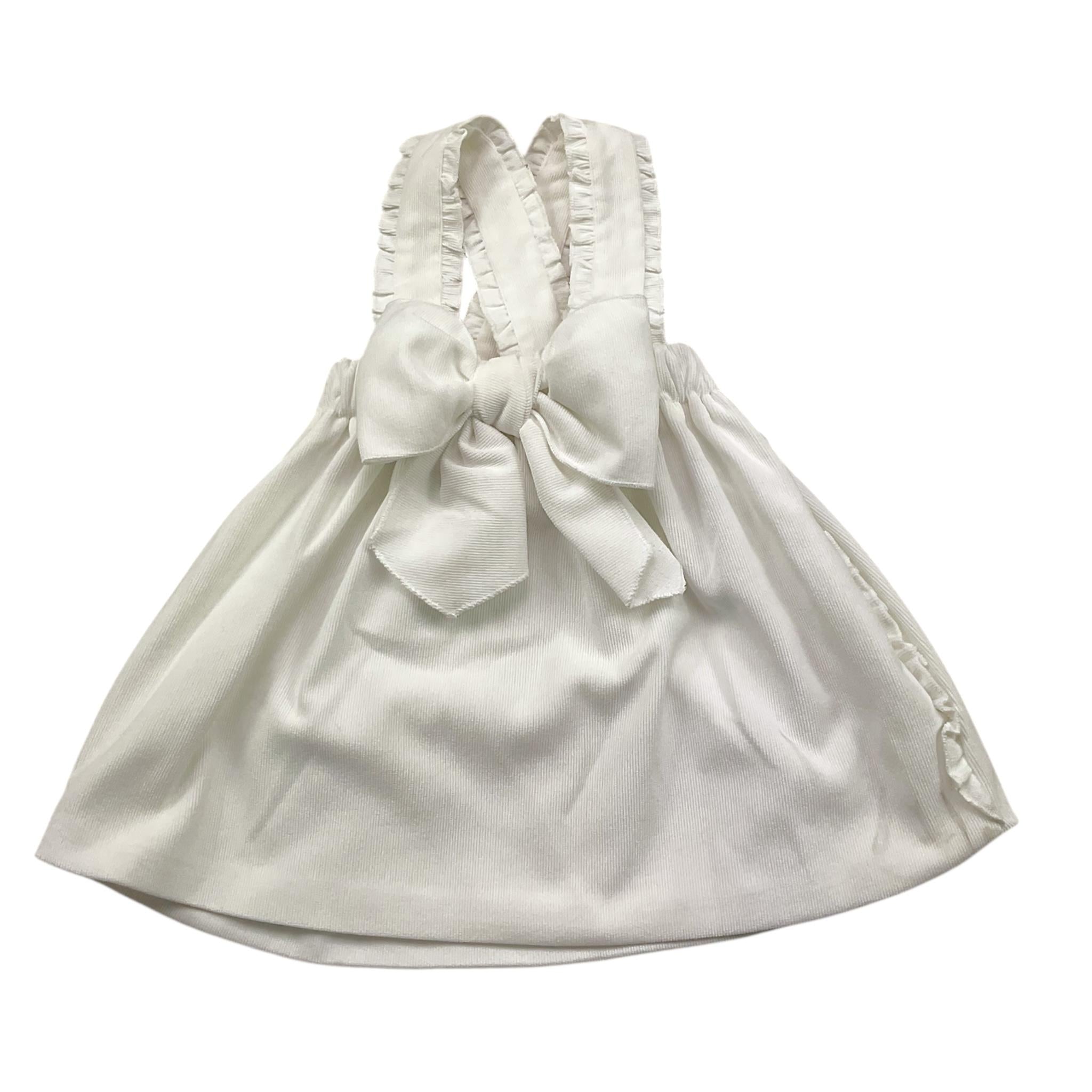 LA STUPENDERIA salopette tinta unita con fiocco Bianco per Neonata TBGN52 BIANCO LA STUPENDERIA 